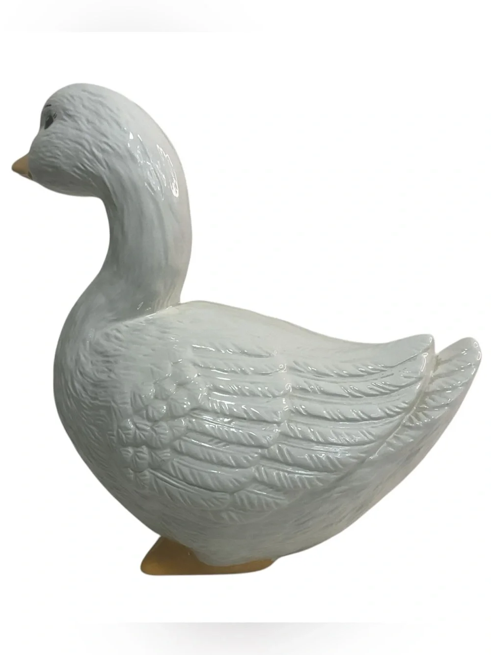 Vintage Scioto 1987 Ceramic White Goose Figurine Farmhouse Country Decor